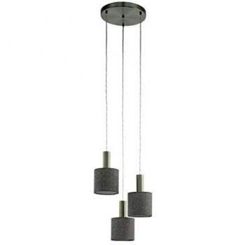 Lámpara Colgante Eglo Concessa 2 Níquel Mate 3 Focos E27 42cm