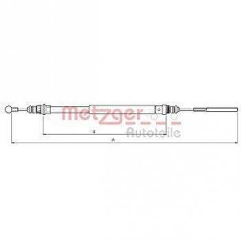 Cable de Freno de Mano Metzger 10.4722 - Cofle Cavo Comando, Freno Estacionamiento
