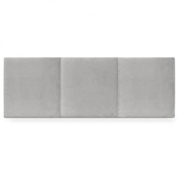 Cabecero de Terciopelo Acolchado Modular Moderno de Alta Gama para Cama en Color Gris Claro (150x50cm)