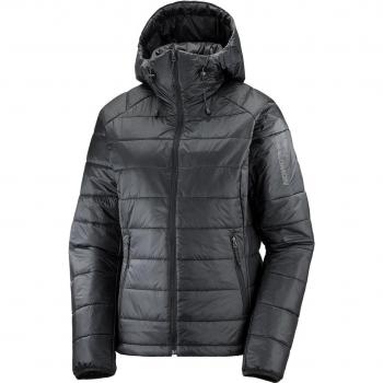 Chaqueta aislada de mujer Salomon Outline HD Insulated negra (L) con capucha