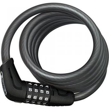 Abus 5510C Spiral Cable Lock - 180 cm, Black, 4-Digit Combination