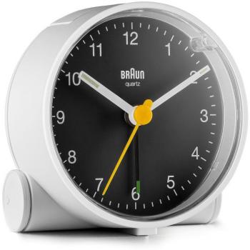 Braun BC01WB Reloj Despertador Analógico de Cuarzo en Negro y Blanco