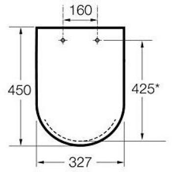 Roca Dama Retro A801327174 - Asiento de inodoro pergamon