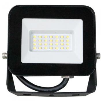 Proyector LED plano 20W IP65 1800lm 6500K metálico negro