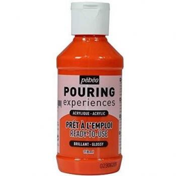 Pintura Acrílica Pouring Pébéo - Naranja Brillante - 118 ml