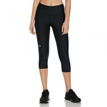 Under Armour Women's HG Hi Capri NS Leggings, Black/White, XL