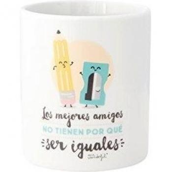 Mr. Wonderful Taza con Mensaje Los Mejores Amigos no Tienen por qué ser Iguales