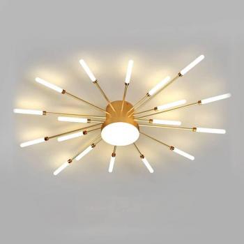 LEDBOX Lámpara Fireworks Led 18W+4W Ø80cm CCT Gold + Mando 3000-4000-6000K