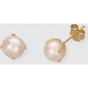 Pendientes de oro con perla natural, elegantes y sofisticados