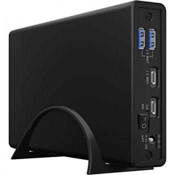 ICY BOX IB-382H-C31 Carcasa Externa para Discos Duros/SSD de 2.5 y 3.5, Conexión USB-C, USB 3.2 Gen 2 a