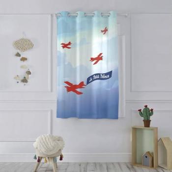 Cortina Son Avión 135x180 cm Multi, 100% Algodón, Calidad 150