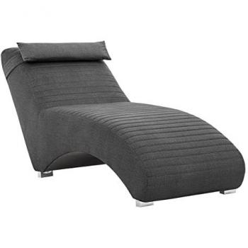Diván Providence 183, Tapizado Gris, Patas de Metal, 170 x 73 x 80 cm