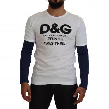 Dolce & Gabbana White DG Prince Crew Neck Pullover Sweater - IT48 | M, Long Sleeve, Male, Size: M