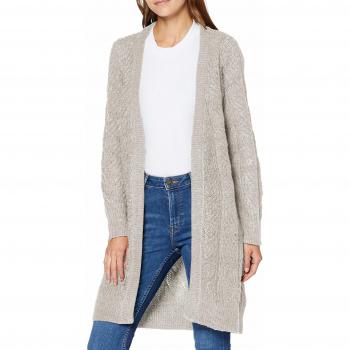Object NOS Objnova Stella L/s Knit Cardigan Noos Chaqueta Punto, Beige