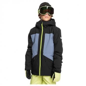 Chaqueta de esquí con capucha Quiksilver Ambition azul oscuro negro junior