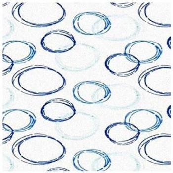 MAURER 4042430 Cortina Ducha Tela Burbujas Azul 180x200 cm, Multicolor
