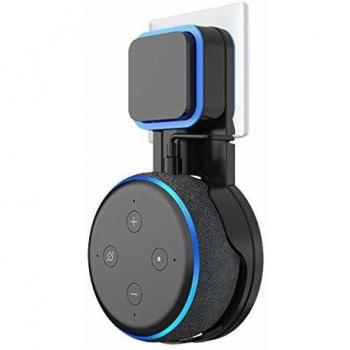 Soporte para Dot (3ra generación) Altavoz Inteligente, Cable Perfectamente recogido sin Tornillos, Soporte en cocinas, baño y Dormitorio - Negro
