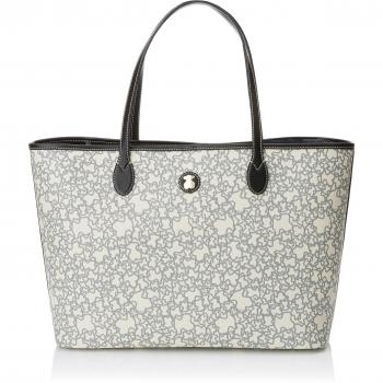 TOUS Capazo Grande Kaos Mini, Shopper para Mujer, Beige