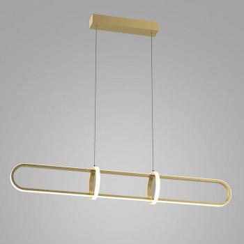 Lámpara colgante moderna Italux Cerrila LED dorado, blanco cálido 3000K, 1300lm regulable