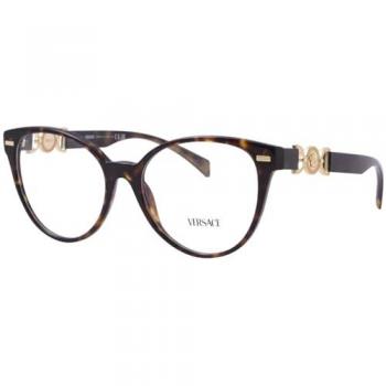 Versace VE3334 Tortoiseshell Women's Prescription Eyeglasses 55mm - Blue Light Blocking Available