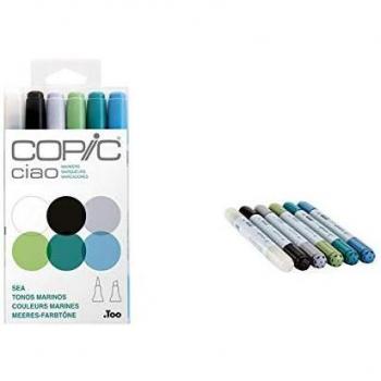 Copic Ciao Marker Set - Primary Sea (6 Colors)