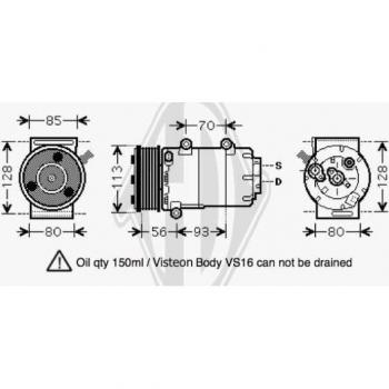 Compresor de aire acondicionado DIEDERICHS DCK1266