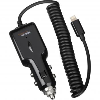 AmazonBasics - Cargador de coche con conector Lightning  para iPhone, iPad y iPod