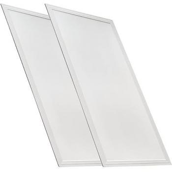 Panel LED 120x60cm CCT 96W 11500LM Pack 2 Ud. con Selector de Color Blanco Cálido, Neutro y Frío, Driver incluido