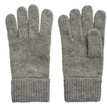 GANT Shield Wool Gloves - Grey Melange - One Size - Male