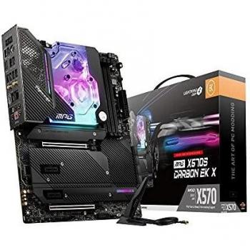 Placa Base MSI MPG X570S Carbon EK X ATX - Socket AM4, Soporte Ryzen 5000, Wi-Fi 6E, Bluetooth, DDR4 Boost (5300+MHz/OC), 2x PCIe