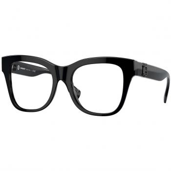 Burberry BE2388F Asian Fit 4093 Armazones para Mujer Negros, Gafas Recetadas para Mujer Negras, Lentes Recetados Para Mujer Negros
