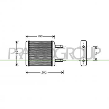 Radiador de calefacción PRASCO DW320H001 con intercambiador de calor para interior