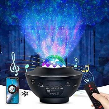 Nestling Luz Nocturna Infantil.Lámpara proyector estrellas Infantil,galaxy projector con Remoto y Bluetooth.para Bebe.dormitorio, fiesta, cumpleaños, familia, pequeños obsequios de Regalo Navidad.