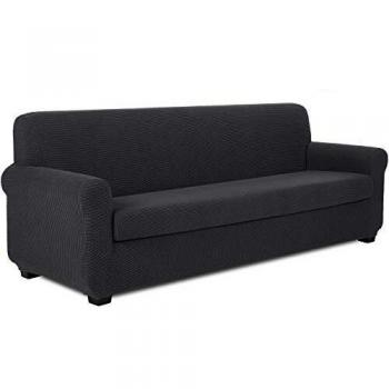 TIANSHU Funda Sofa 4 Plazas,2-Piezas Jacquard poliéster Funda de Sofá 4 Plazas elasticas Suaves Resistentes