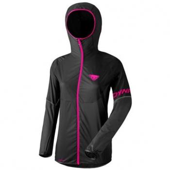 Chaqueta cortavientos Dynafit Vertical Wind 72 mujer negro rosa L