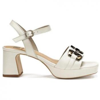 Sandalia de Tacón Dorking D9253 para Mujer en Beige
