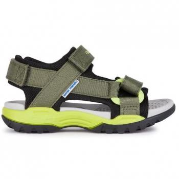 Sandalias Geox Niño Borealis Verde Militar/Lima