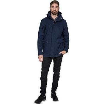 Trespass Rowland - Chaqueta impermeable con capucha extraíble para hombre, Hombre, Chaqueta impermeable con capucha extraíble., MAJKRAO10001_NA1XXL, azul marino, XXL