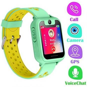 PTHTECHUS Telefono Reloj Inteligente GPS Niños - 4G Bluetooth Smartwatch con Musica WiFi Localizador GPS LBS SOS Podómetro Chat de Voz Despertador Camara per Niño y Niña de 3-12 Años