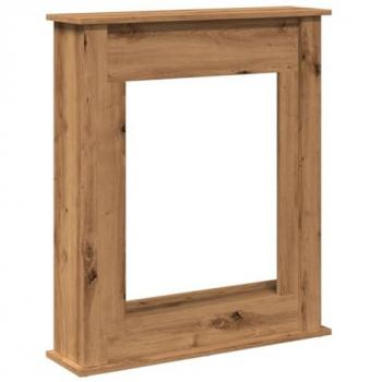 Artisan Oak Fireplace Surround 75x20x87.5 cm Engineered Wood