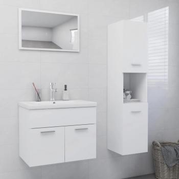 Conjunto de muebles de baño en madera de ingeniería blanca Dia e Noite