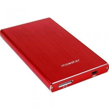 Mooster PCS71501MHD55R - Caja externa para disco duro de 2.5, SATA, USB 2.0, color rojo