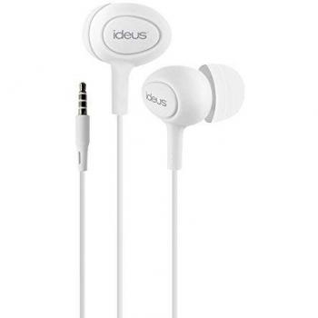 Ideus PHF700W - Auriculares tipo manos libres con cable fino, color blanco