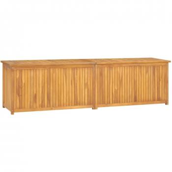 vidaXL Solid Teak Wood Garden Storage Box 200x50x55 cm