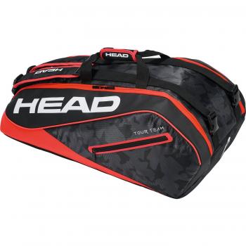 Head Tour Team 9R Supercombi bolsa para raquetas de tenis, color negro/rojo, tamaño n/a