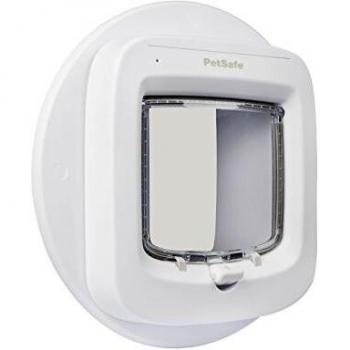 PetSafe - Adaptador de montaje para instalación de solapa con chip electrónico, para instalación en ventanas, paredes y puertas metálicas - Blanco