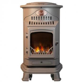 Estufa de gas de fundición auténtica 3.4KW marrón efecto fuego Provenza UNIVERSAL