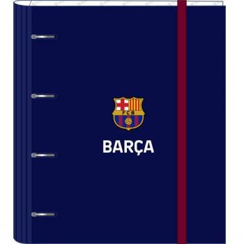 Safta F.C. Barcelona 1ª Equipación 23/24 Carpeta de Anillas 4x35mm con Recambio A4 100 Hojas Tapa Dura, Goma Elástica y 5 Separadores