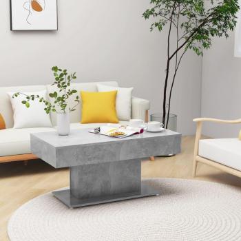 Mesa de centro de madera y hormigón gris 96x50x45 cm