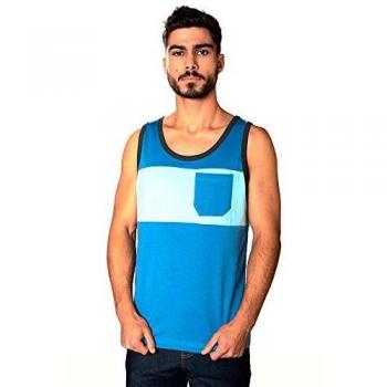 Camiseta de Tirantes para Hombre, Chico, Snap Two-Colored Pocket Tank Top